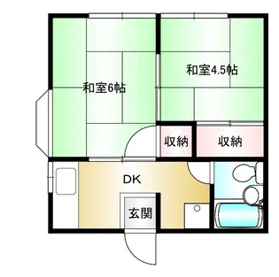 木所コーポ【2階】の間取り