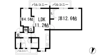 ViewTerrace売布3【2階】の間取り