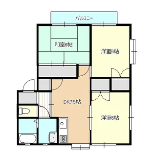 ロイヤルハイム宇部西【2階】の間取り