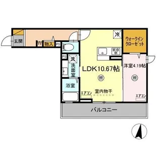 D-room畑沢B【3階】の間取り