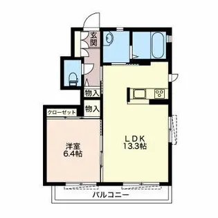 シャロームA【1階】の間取り