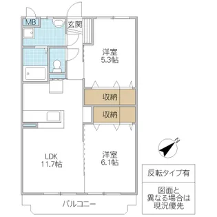 プライムスクエア【3階】の間取り
