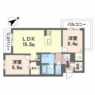 レフィアント岡崎【3階】の間取り