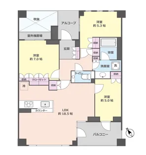 パークハウス玉川岡本【1階】の間取り