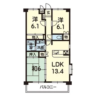 レインボーブリッジII【1階】の間取り
