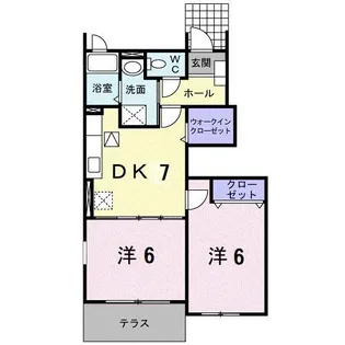 グリーンハイツD【1階】の間取り