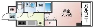 MELDIA CREST TAPP NAMBA-WEST【13階】の間取り
