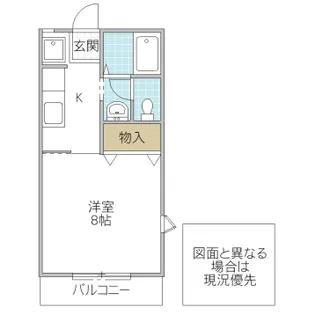 フローラルハイツ A棟【1階】の間取り