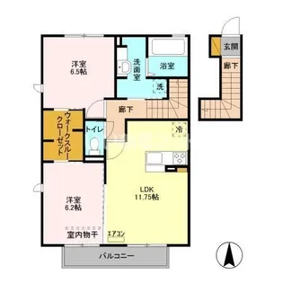 クルクマ・シャローム【2階】の間取り