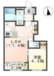 Chateau・Arv(シャトー・アルヴ)【2階】の間取り