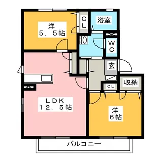 サザンウィング E【2階】の間取り