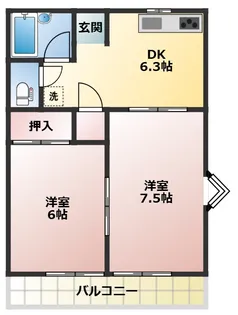 リトル赤見台【3階】の間取り
