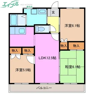 コンフォート桑名【3階】の間取り