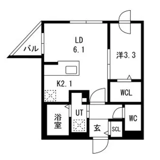 Blanc Jenis N25【3階】の間取り