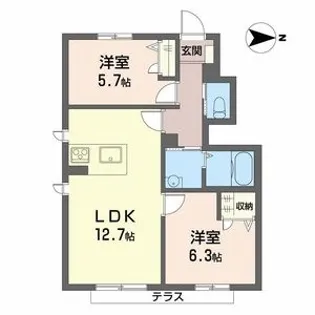 MAST COURT加古川南 B棟【1階】の間取り