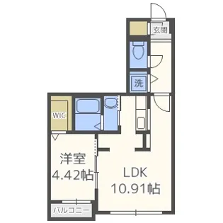 ブランキューブ.612【1階】の間取り