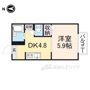 ヴィラ・かしの木2【2階】の間取り