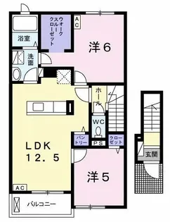 ラポールII【2階】の間取り