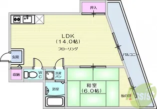 サンマンション広瀬【1階】の間取り