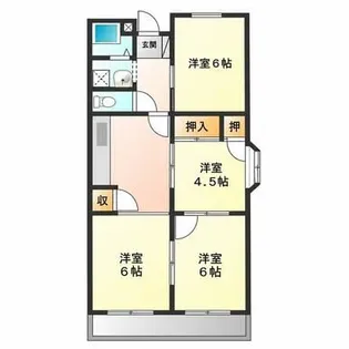 高松町グランドハイツ【1階】の間取り