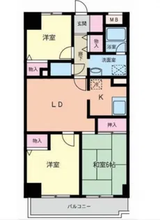 フォレスト城山【4階】の間取り