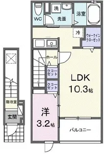 ライフシティ グランエール【2階】の間取り