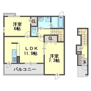 リサータA【2階】の間取り