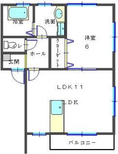パール若葉【1階】の間取り