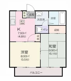 パークヒルズK【2階】の間取り