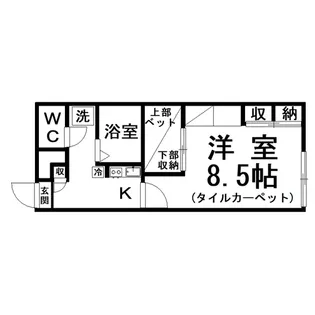 レオパレス鳥取分岐【2階】の間取り