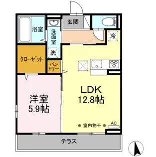 ディアコート 宮下【1階】の間取り