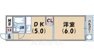 三甲イエム【5階】の間取り