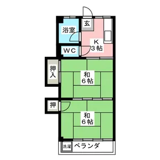 アパート丸双【1階】の間取り