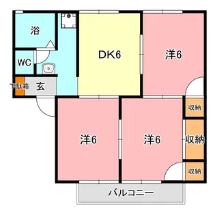 セジュール若草 A【2階】の間取り