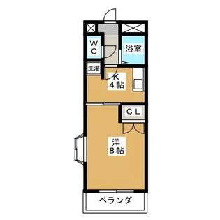 ドミネント清水【1階】の間取り