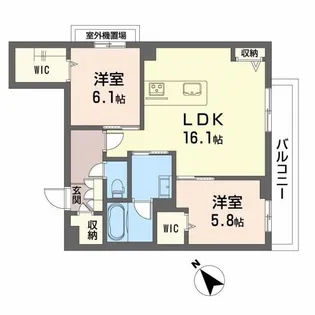 Refiant東谷山【3階】の間取り