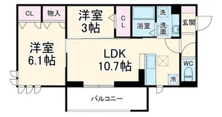 Bleu Lapin【2階】の間取り