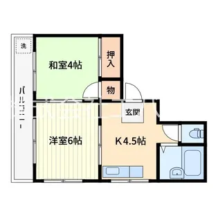 岩田ハイツ【2階】の間取り