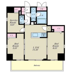 東京都江戸川区西葛西1【マンション】の間取り