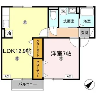 1LDKの間取り画像