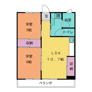 コーポマルヨネ【4階】の間取り