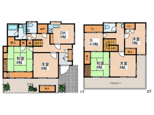 東京都中野区中央4【一戸建】の間取り