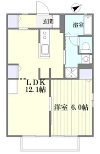 ドエル西生田【1階】の間取り