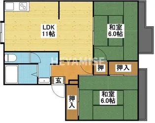 パークサイドハウス’88 A棟【2階】の間取り