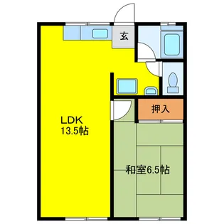第1メゾンドラポール【1階】の間取り