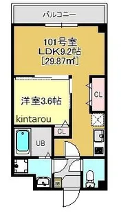 プレゾンアトワII【1階】の間取り