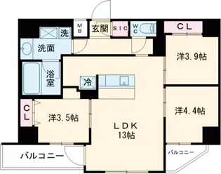 兵庫県尼崎市塚口町1【マンション】の間取り