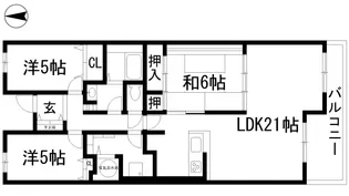 フロンテージ池田【6階】の間取り