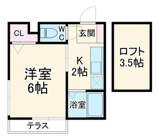 1Kの間取り画像