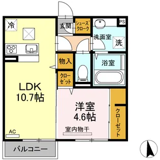 イルソーレ南宮崎【1階】の間取り
